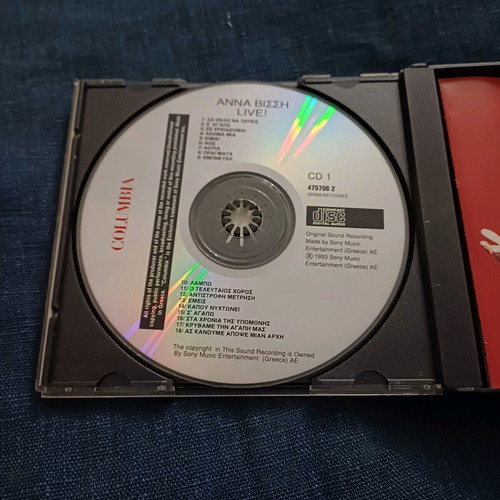 Anna Vissi Live double CD album like new, pop