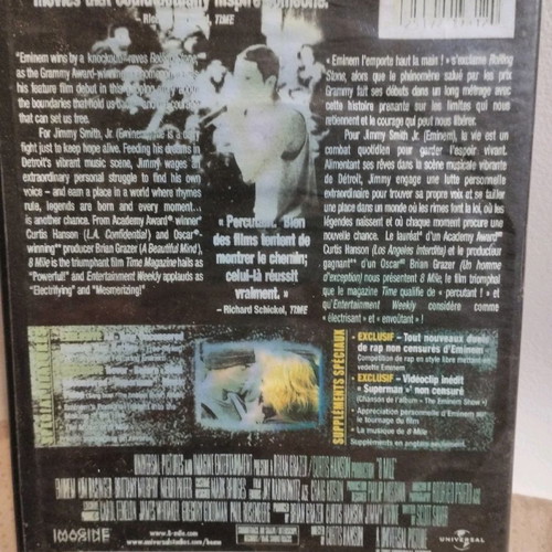 8 Mile DVD used, rewritable, with broken case