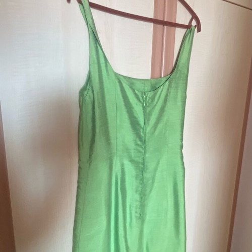 Silk mini dress light green like new, size S