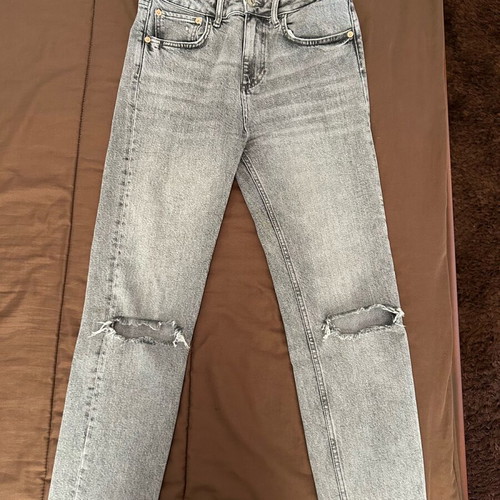 Zara jeans size S used, high waist, grey