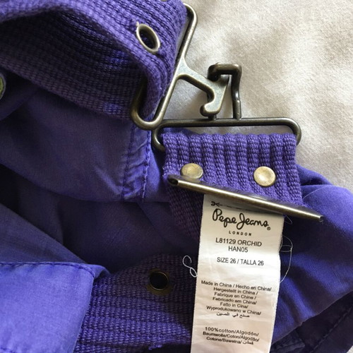 Pepe Jeans women's purple shorts like new with belt, soft fabric