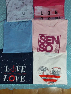 Summer T-shirts pack of 6, new, multicolored, size M