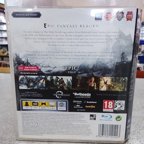 Skyrim PlayStation 3 game used, adventure