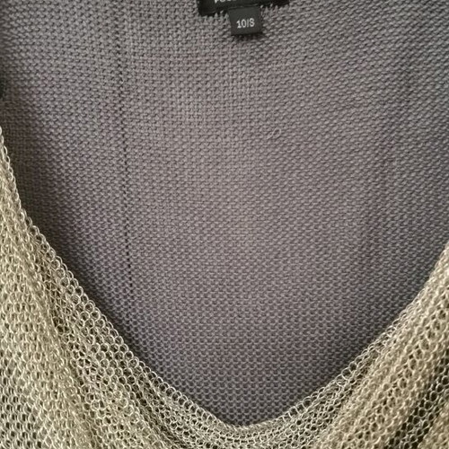 Mini dress like new with draped silver detail, size S