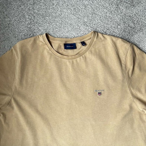 Gant t-shirt with original logo used, beige, size L