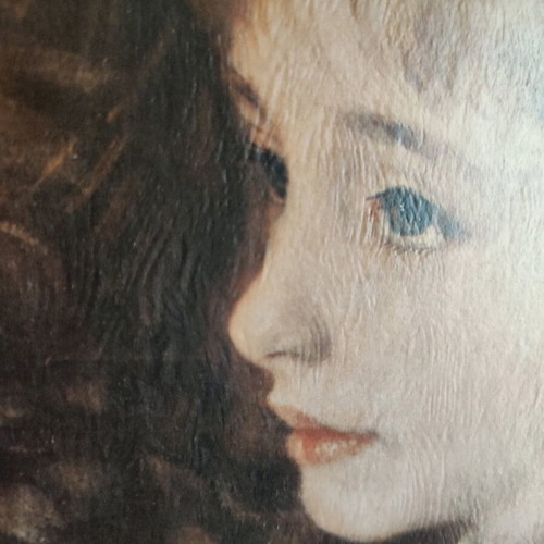 Collectible painting The girl with the fiery hair like new in wooden frame