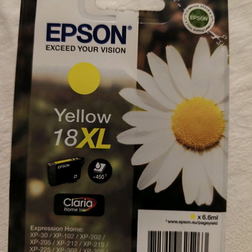 Epson printer ink yellow 18 XL new