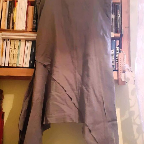 Maxi asymmetrical cotton dress Animale size L like new, khaki
