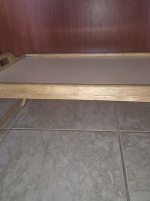 Breakfast tray used with wooden legs