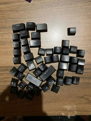 Keycaps Razer σαν καινούργια, μαύρα πλήκτρα για πληκτρολόγιο