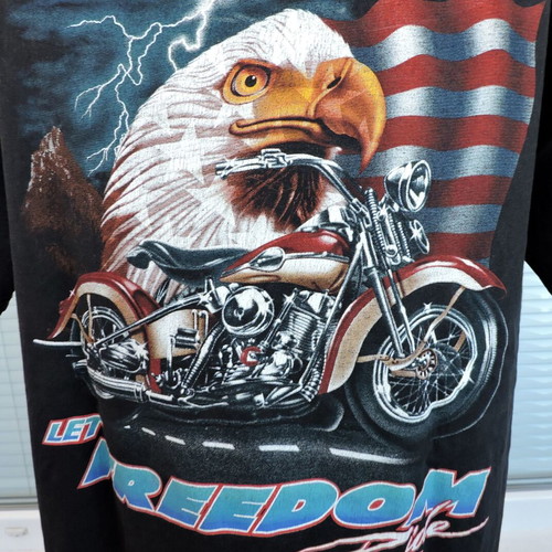 Let The Freedom Ride men's Red Rock t-shirt used, size XXL