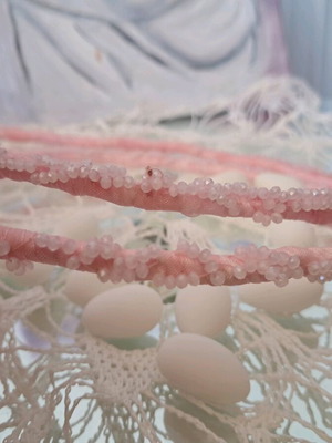 Wedding crown bridal accessories new, pink with Austrian crystals