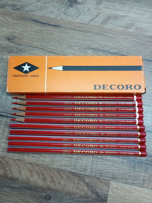 Decoro Faber Cop.846 pencils new, pack of 10 red