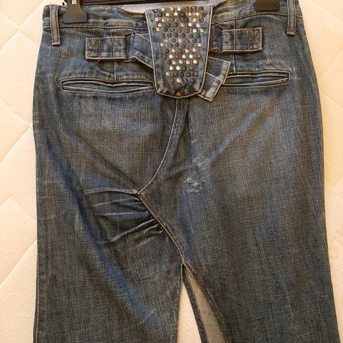 Denim skirt Fornarina used, fitted with slit