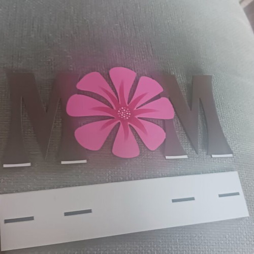 Wooden decorative MOM black and purple