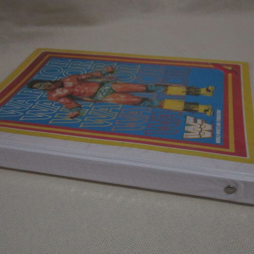 Vintage Koloman Handler binder with Ultimate Warrior WWF photo used