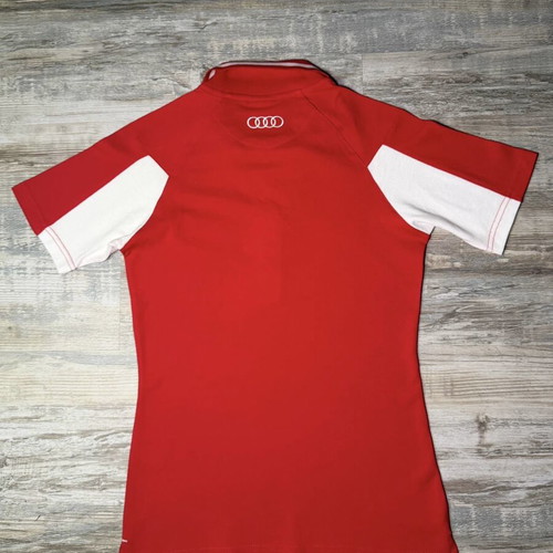 Audi 24 Heures du Mans polo shirt, red and white, cotton blend, size XS S