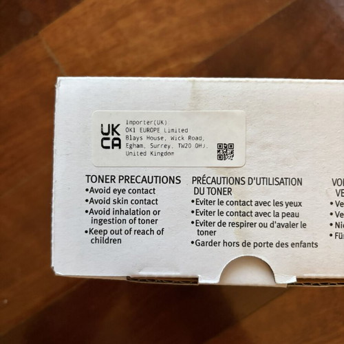 OKI toner cartridge new, model 45807111 for laser printers