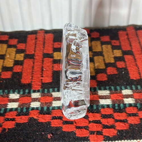 Bald Eagle Cristal d'Arques 3D lead crystal paperweight, 9x11 cm