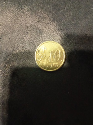 Rare 10 Cent Euro Coin used with mint error 1999 Spain