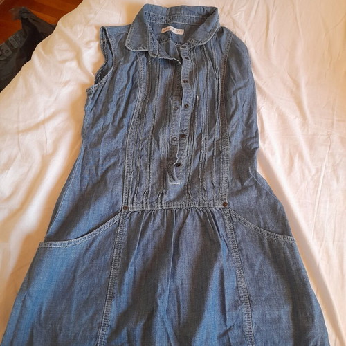 Jean dress like new, summer, blue, size L