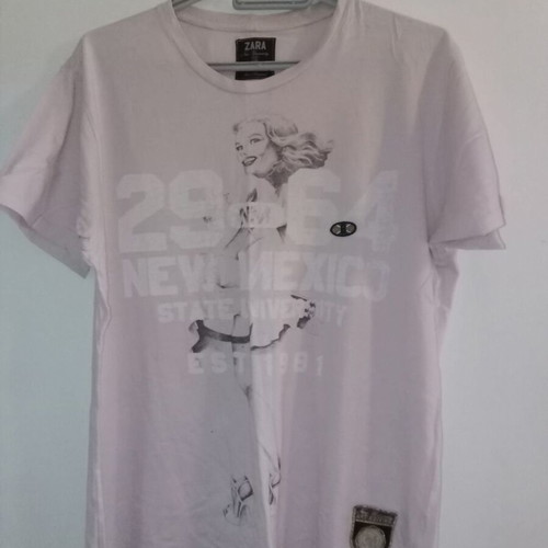 T shirt Zara used, pink with Marilyn Monroe print, XL
