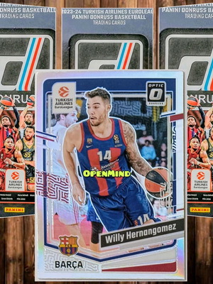 Optic Holo Prizm card Willy Hernangomez Barcelona new, Donruss Euroleague 2023-24
