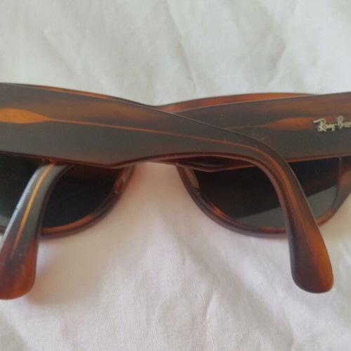 Ray Ban Cabarello vintage sunglasses used, brown frame, green lenses