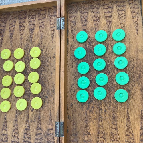 Backgammon wooden used
