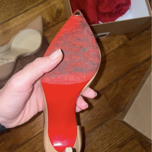 Christian Louboutin Iriza pumps size 36.5 used, beige, 10 cm heels