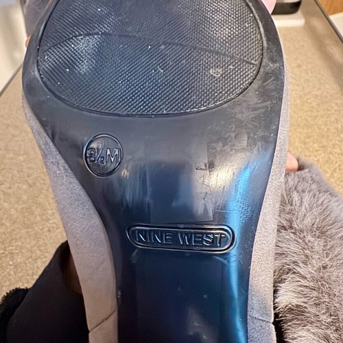 Nine West gray suede boots size 38 new
