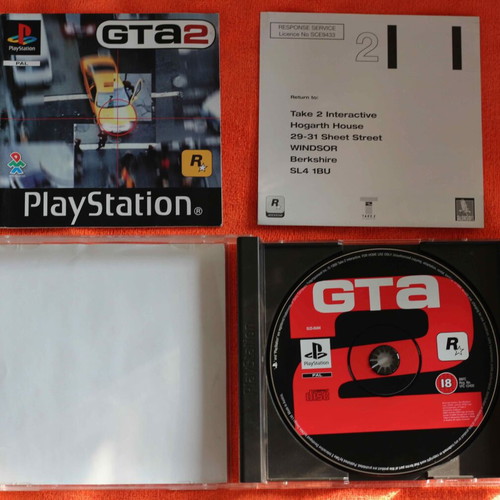 GTA2 PlayStation 1 used, complete English version with map
