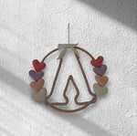 Knitted decorative monogram
