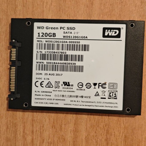 WD Green 120GB SSD like new, PC SATA3 2.5
