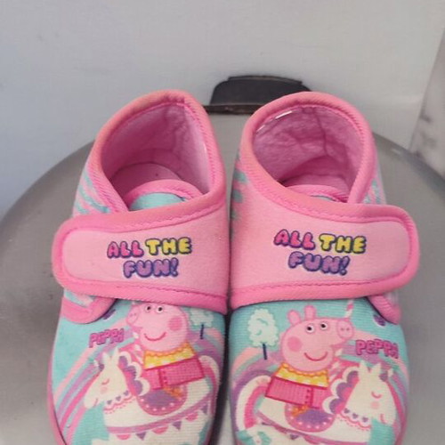 Peppa children's slippers size 26 like new, pink multicolor