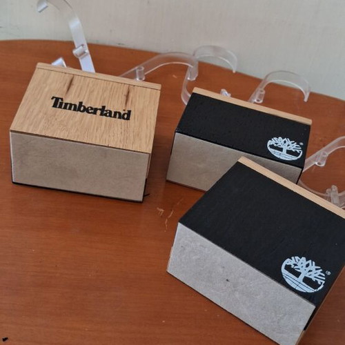 Timberland watch stands like new, set of three, black and beige