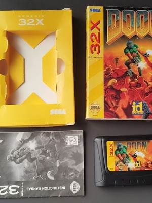 Sega 32X Doom NTSC μεταχειρισμένο λειτουργεί κανονικά