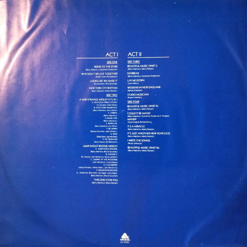 Barry Manilow Live vinyl used, pop