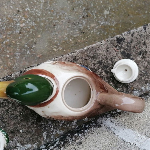 Duck teapot used, set of 2 Japanese