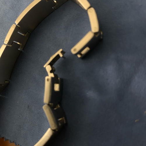 Bracelet Hermes style with 18K gold details, new stainless steel