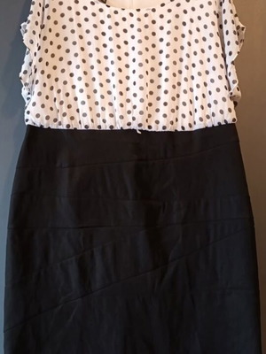 Alyx plus size 14w dress new, 2-in-1 black and white polka dot