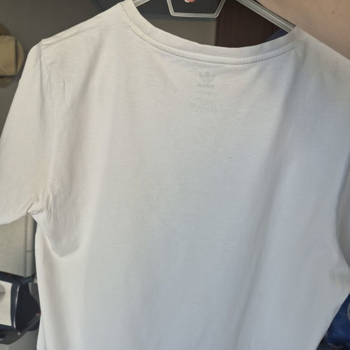 Adidas t-shirt used with yellowing and stains, women's XS-S