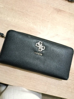 Guess wallet used, black