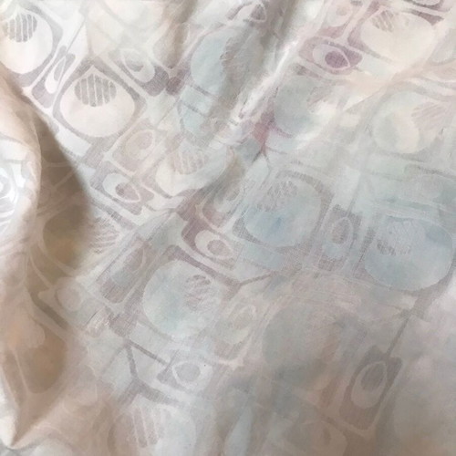 Women's shirt used, size small, transparent fabric, white