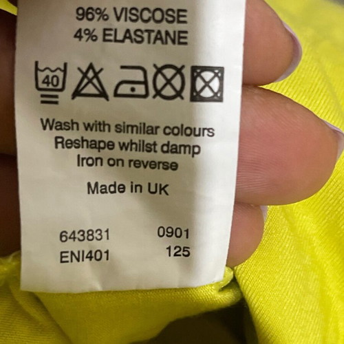 Women's elastic midi dress River Island used, yellow, size 42