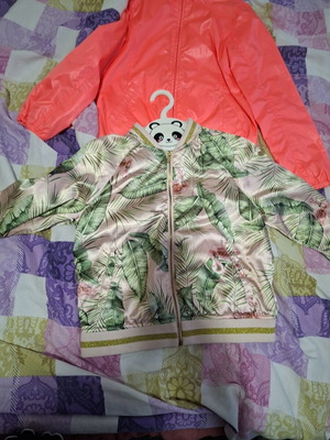 H&M Girls' Jacket like new, colorful, sizes 128-140 cm