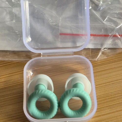 Silicone earplugs turquoise new, reusable