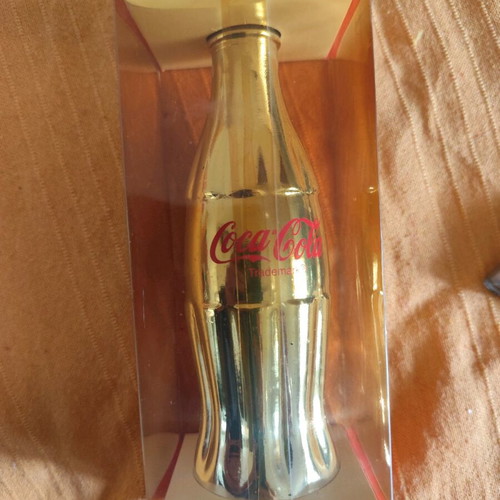 Coca Cola metallic bottle new