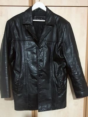 Leather jacket used, black, size L