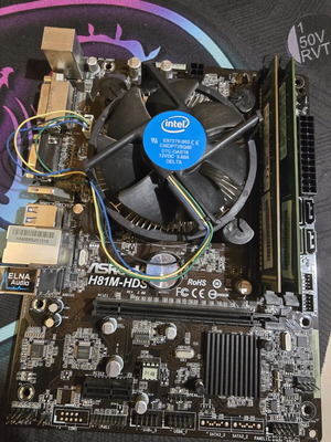 Μητρική πλακέτα H81M με Intel Core i3 4170 CPU σαν καινούργια, χωρίς RAM